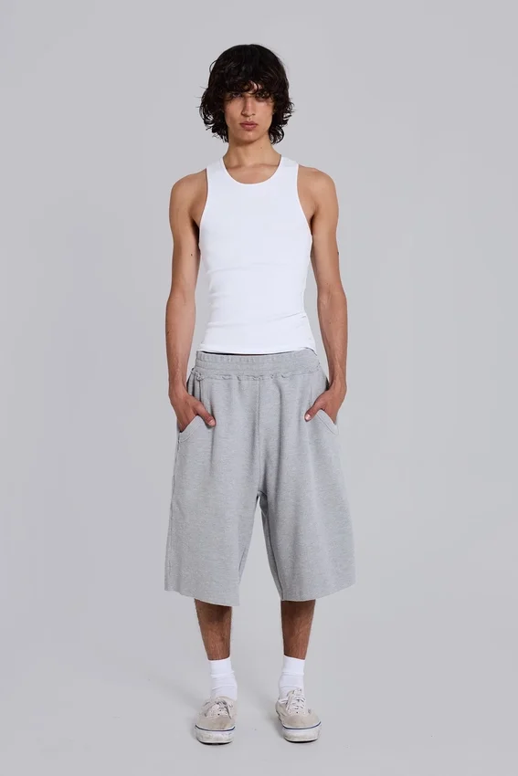 Pantalones cortos de chándal «Waffle Monster Joggers» en gris jaspeado