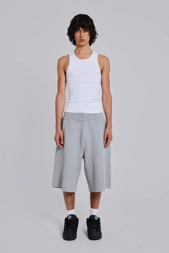 Pantalones cortos de chándal «Waffle Monster Joggers» en gris jaspeado