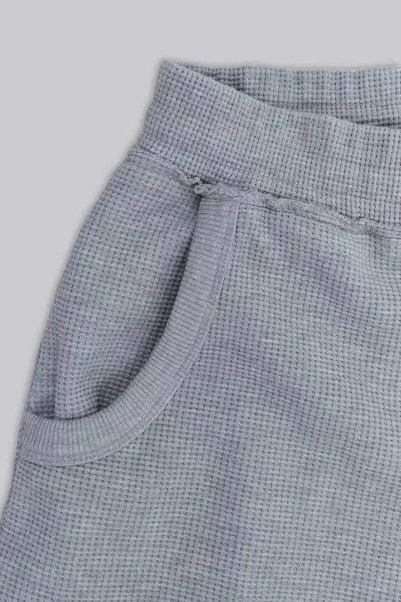 Pantalones cortos de chándal «Waffle Monster Joggers» en gris jaspeado