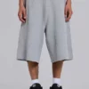 Pantalones cortos de chándal «Waffle Monster Joggers» en gris jaspeado