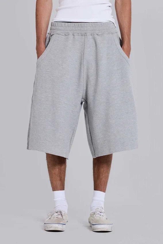 Pantalones cortos de chándal «Waffle Monster Joggers» en gris jaspeado