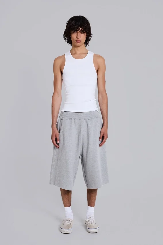 Pantalones cortos de chándal «Waffle Monster Joggers» en gris jaspeado