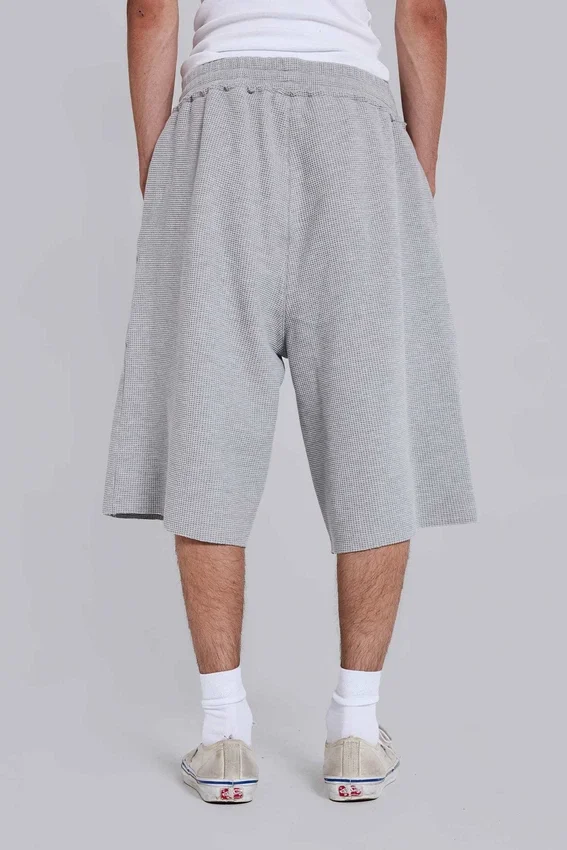 Pantalones cortos de chándal «Waffle Monster Joggers» en gris jaspeado