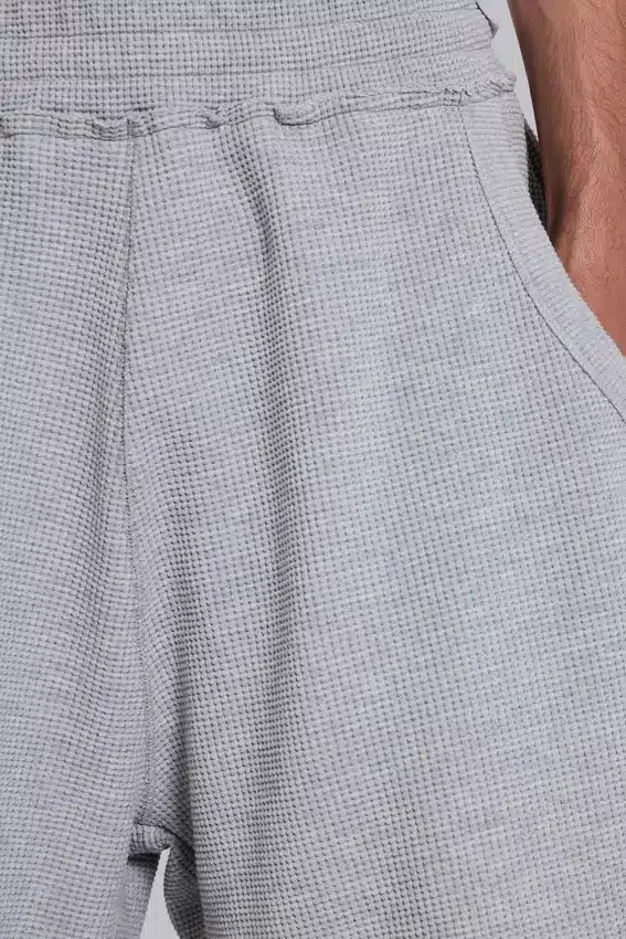 Pantalones cortos de chándal «Waffle Monster Joggers» en gris jaspeado