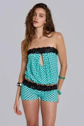Pantalones cortos de encaje con lunares «Ashlee»