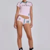 Pantalones cortos de fútbol rosa n.º 13