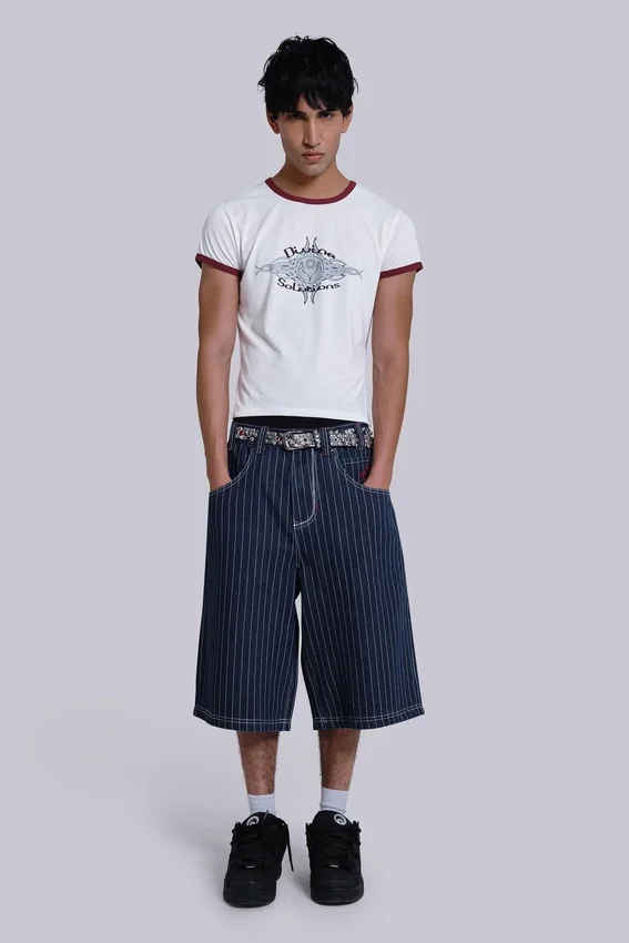 Pantalones cortos de vaqueros a rayas «Ollie»