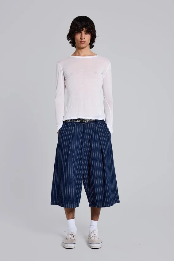 Pantalones cortos Goliath Shorts XL de denim a rayas