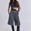 Pantalones cortos grises «Goliath» de corte entallado