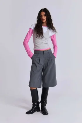 Pantalones cortos grises «Goliath» de corte entallado