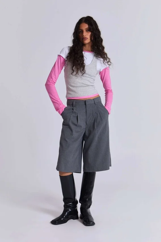 Pantalones cortos grises «Goliath» de corte entallado