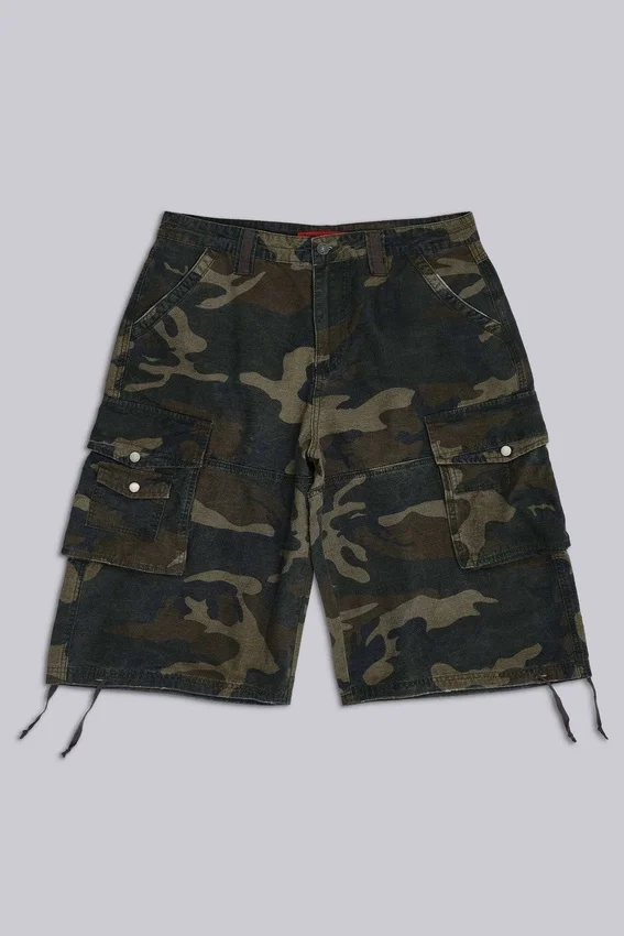 Pantalones cortos holgados con estampado de camuflaje «Guerilla»