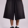 Pantalones cortos holgados de chándal «Monster Joggers» en negro lavado