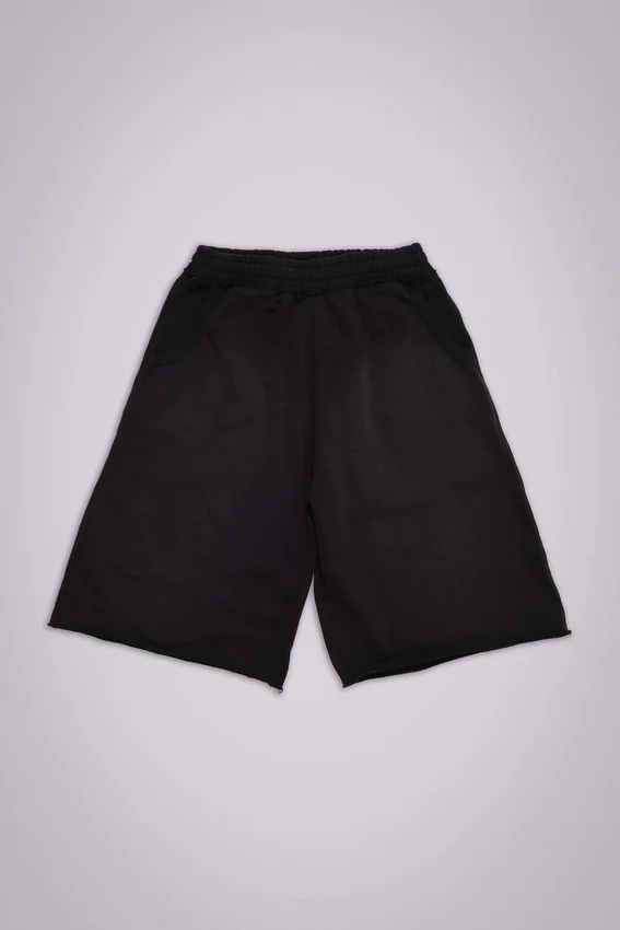 Pantalones cortos holgados de chándal «Monster Joggers» en negro lavado