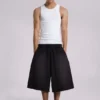 Pantalones cortos holgados de chándal «Monster Joggers» en negro lavado