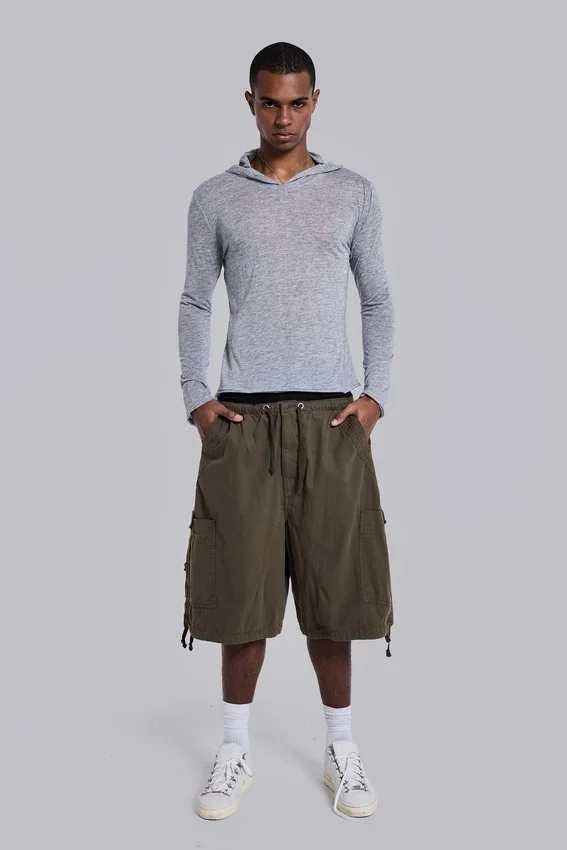 Pantalones cortos holgados de Parachute Cargo color caqui
