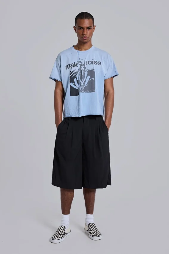 Pantalones cortos holgados entallados «Goliath» negros