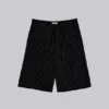 Pantalones cortos holgados Goliath negros a rayas finas