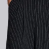 Pantalones cortos holgados Goliath negros a rayas finas