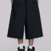 Pantalones cortos holgados Goliath negros con tachuelas, talla XL