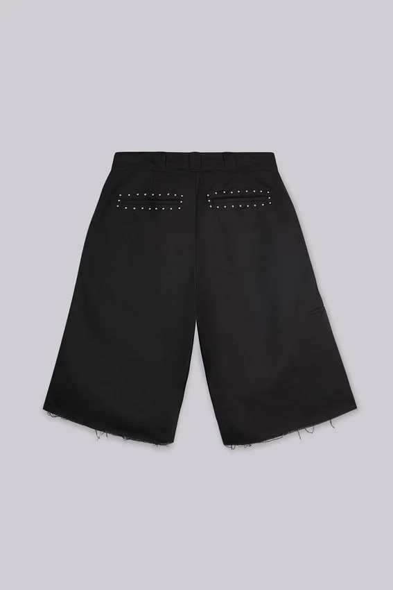 Pantalones cortos holgados Goliath negros con tachuelas, talla XL