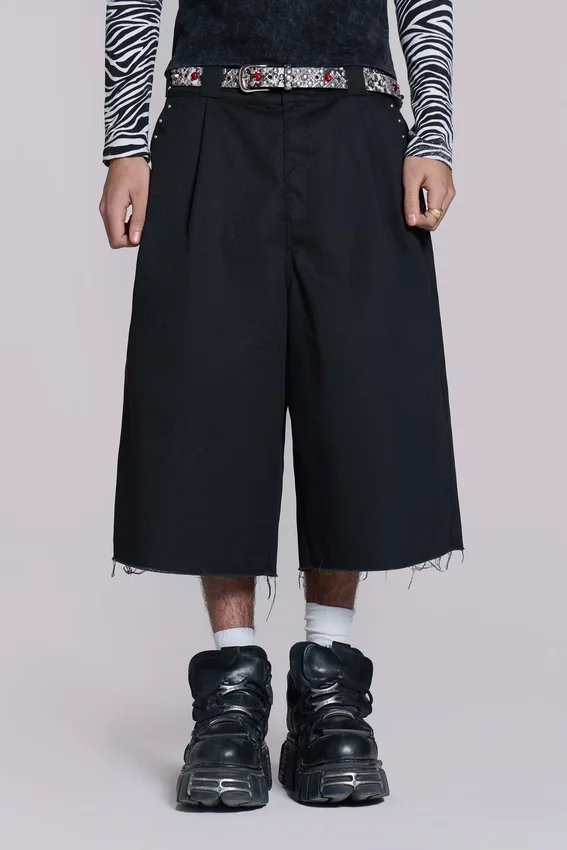 Pantalones cortos holgados Goliath negros con tachuelas, talla XL