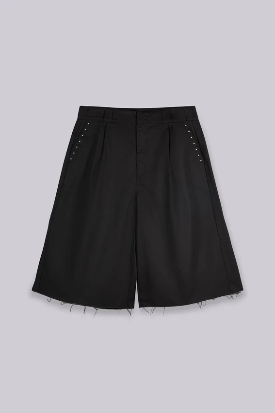 Pantalones cortos holgados Goliath negros con tachuelas, talla XL