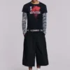 Pantalones cortos holgados Goliath negros con tachuelas, talla XL