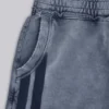 Pantalones cortos jogger «Monster» con rayas deportivas en gris lavado
