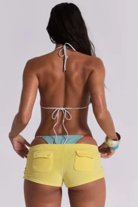 Pantalones cortos mini de terciopelo «Lemon»
