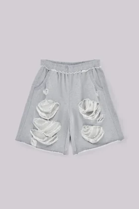 Pantalones cortos «Monster» grises desgastados