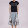 Pantalones cortos «Monster» grises desgastados