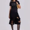 Pantalones cortos «Monster» negros desgastados