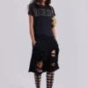 Pantalones cortos «Monster» negros desgastados