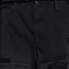 Pantalones cortos tipo cargo «Beach» desgastados negros