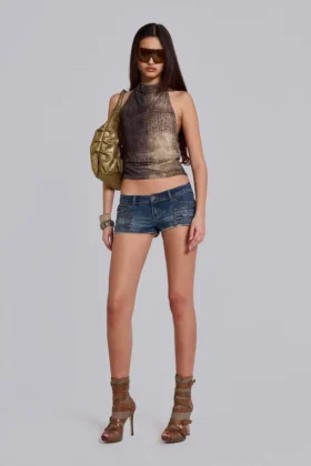 Pantalones cortos vaqueros «Ardor» en lavado azul