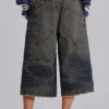 Pantalones cortos vaqueros Colossus azules con cordón trasero