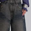 Pantalones cortos vaqueros Colossus azules con cordón trasero