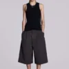 Pantalones cortos vaqueros «Jumbo Jorts» a cuadros marrones