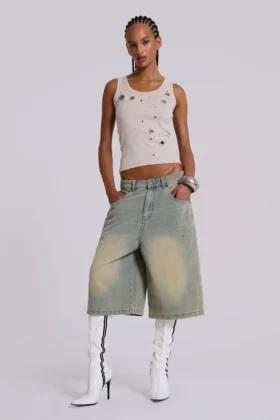 Pantalones cortos vaqueros «Jumbo Jorts» de lavado claro