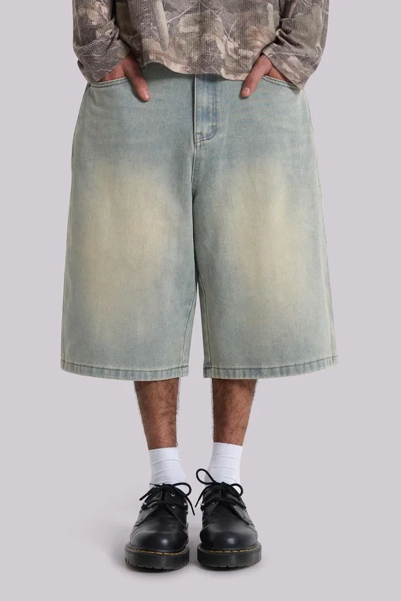 Pantalones cortos vaqueros «Jumbo Jorts» de lavado claro