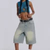 Pantalones cortos vaqueros «Jumbo Jorts» de lavado claro