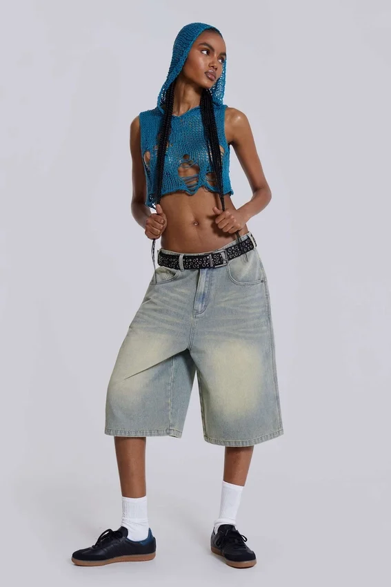 Pantalones cortos vaqueros «Jumbo Jorts» de lavado claro