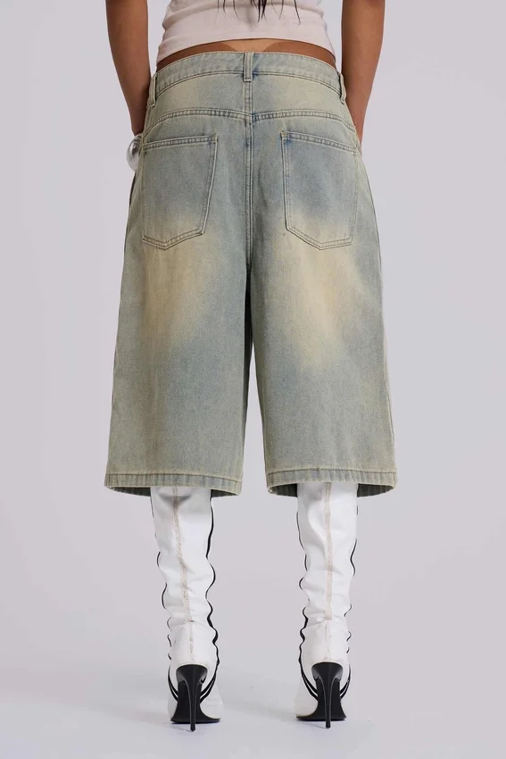 Pantalones cortos vaqueros «Jumbo Jorts» de lavado claro