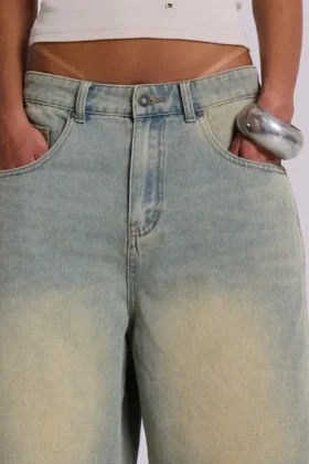 Pantalones cortos vaqueros «Jumbo Jorts» de lavado claro