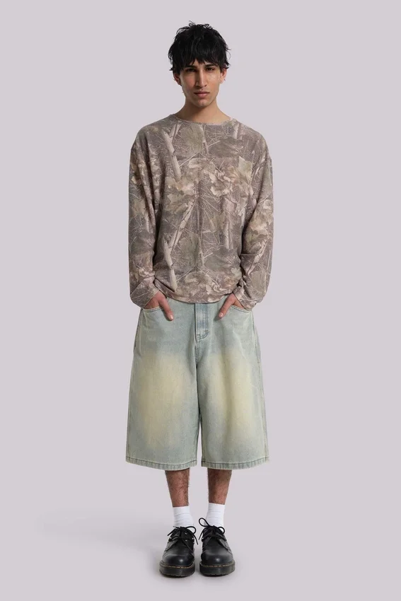 Pantalones cortos vaqueros «Jumbo Jorts» de lavado claro