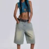 Pantalones cortos vaqueros «Jumbo Jorts» de lavado claro