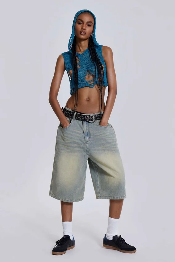 Pantalones cortos vaqueros «Jumbo Jorts» de lavado claro