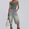 Pantalones cortos vaqueros «Jumbo Jorts» de lavado claro