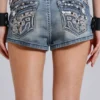 Pantalones cortos vaqueros mini con adornos de Rock Revival